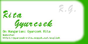 rita gyurcsek business card